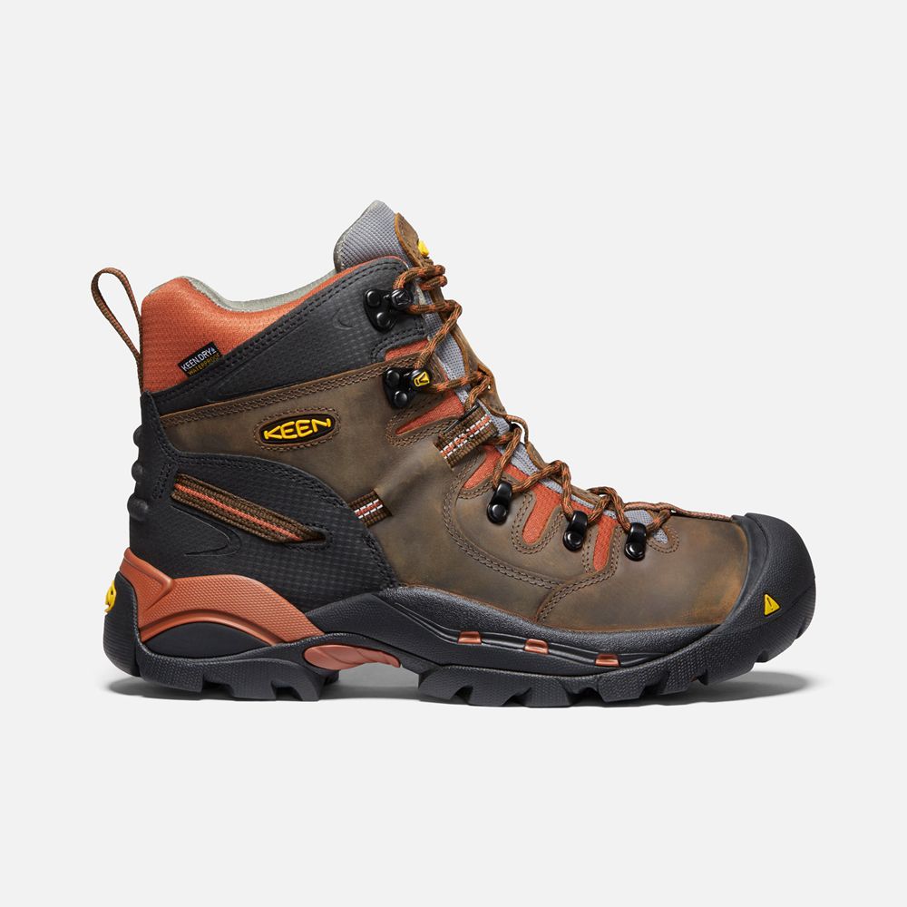 Keen Trekking Bot Erkek Kahverengi - Pittsburgh 6" (Soft Toe) - Türkiye INMW72680